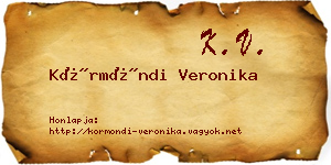 Körmöndi Veronika névjegykártya